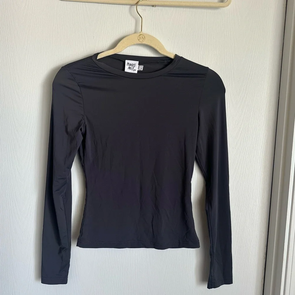 Princess Polly long sleeve grey top size 4 - Picture 1 of 3